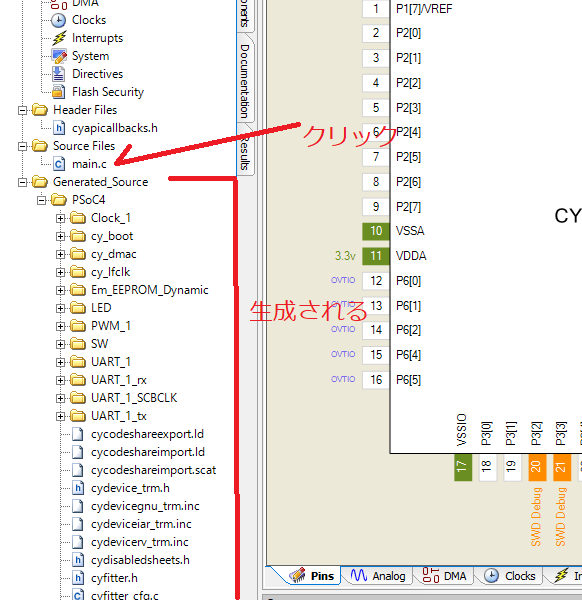 PSoC4200M CY8CKIT-043L_chika